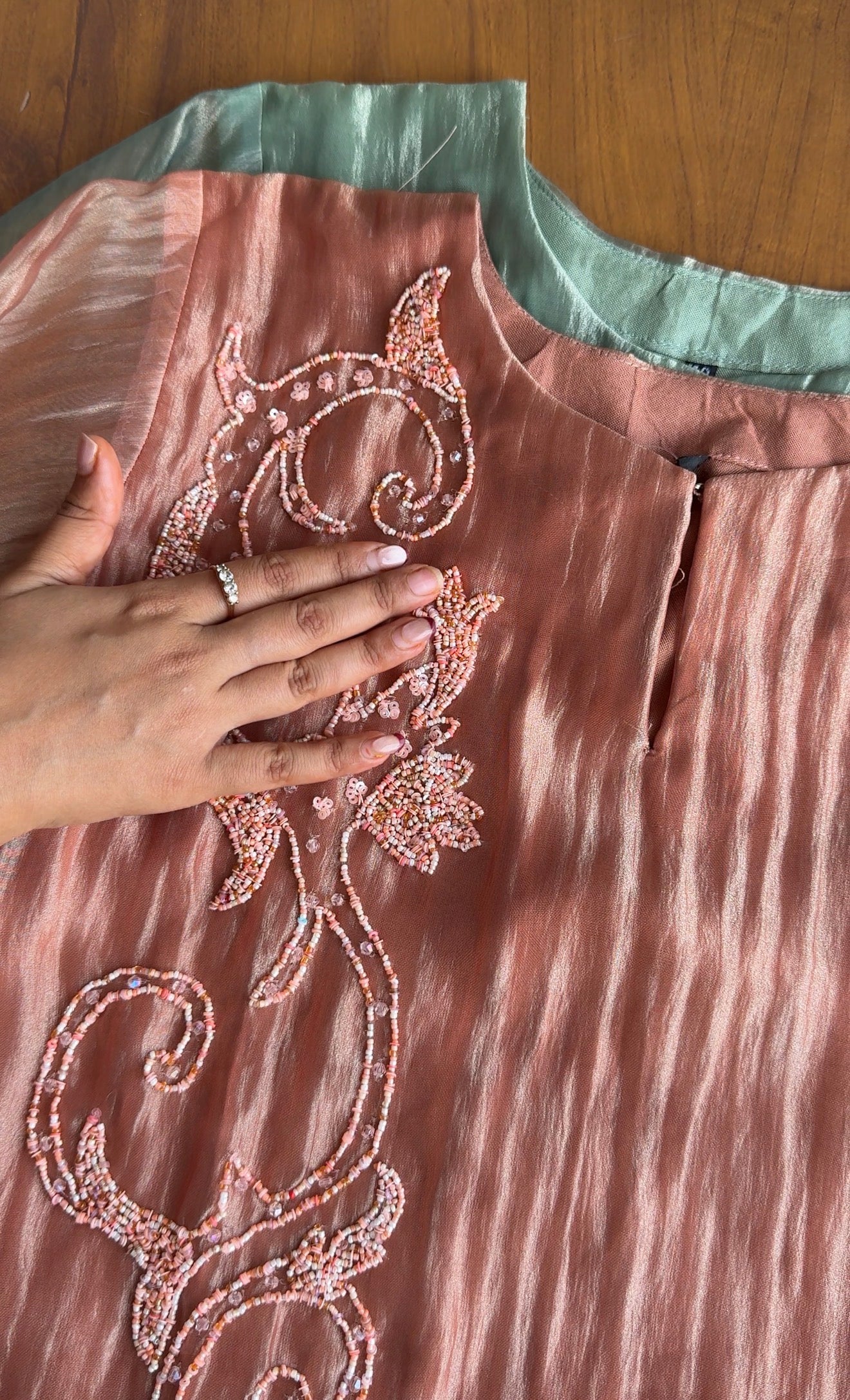 Nisha Handwork Coords- Mint Green