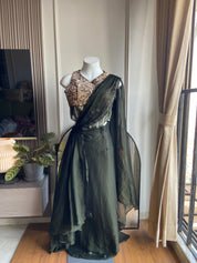 Janvi Indo-western pre-drape Sree gown
