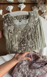 Kirthana Handwork Kaftan- Green
