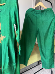 Hetal Handwork Dress- Green