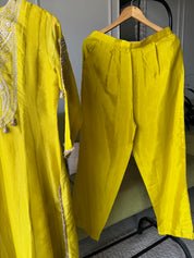 Lisha Tissue Aline Dress- Lemon Yellow