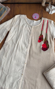 Nehal Mul Cotton Coords - White