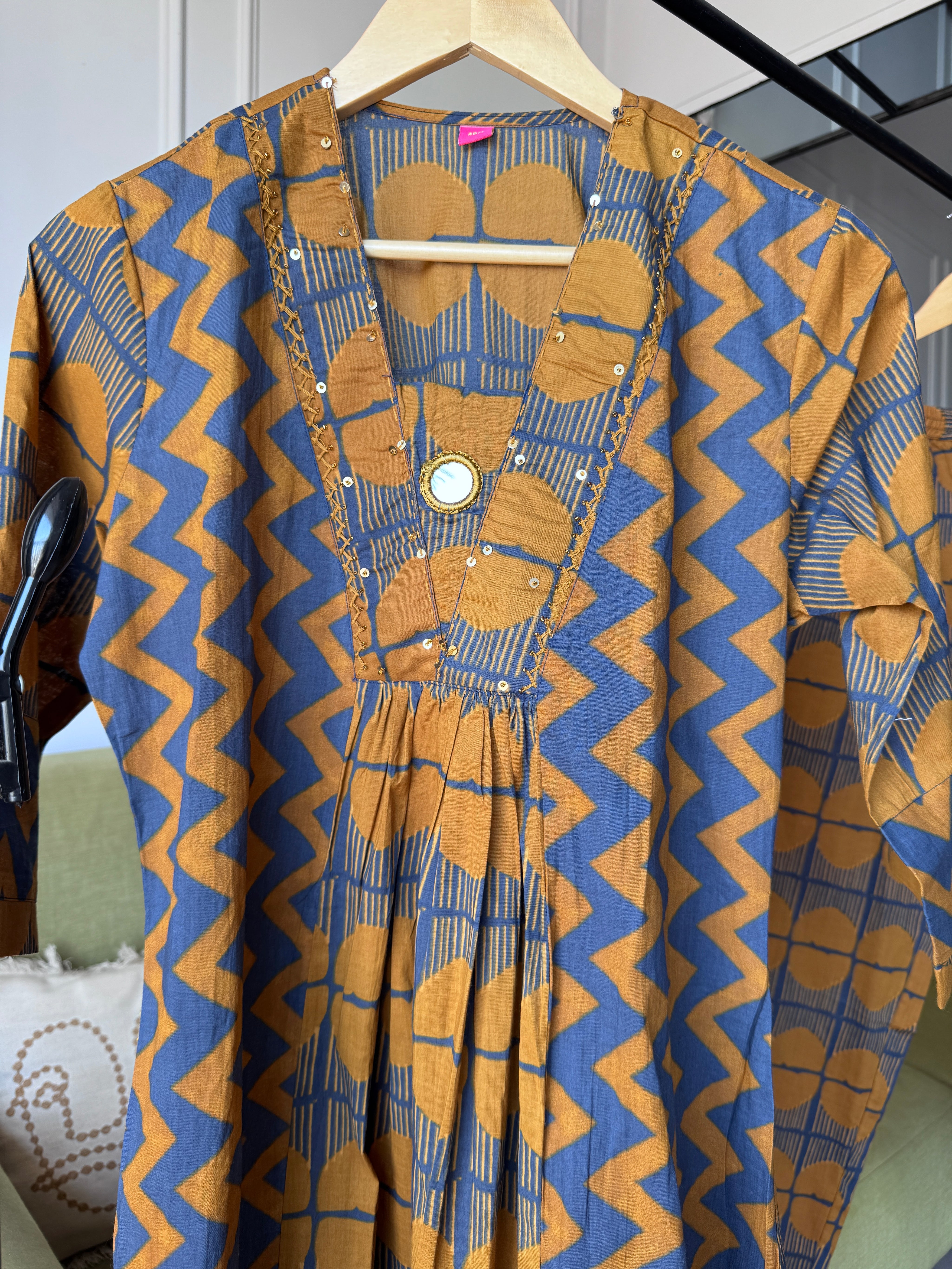 Ravina Abstract Cotton Coords- Brown