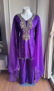 Swara Handwork Dress- Purple