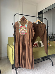 Aarohi Mul Chanderi Embroided Dress