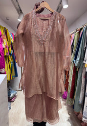 Shobha Handwork Coord Set- Peach