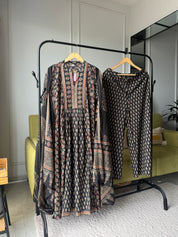 Paro Jaipuri print side cut dress