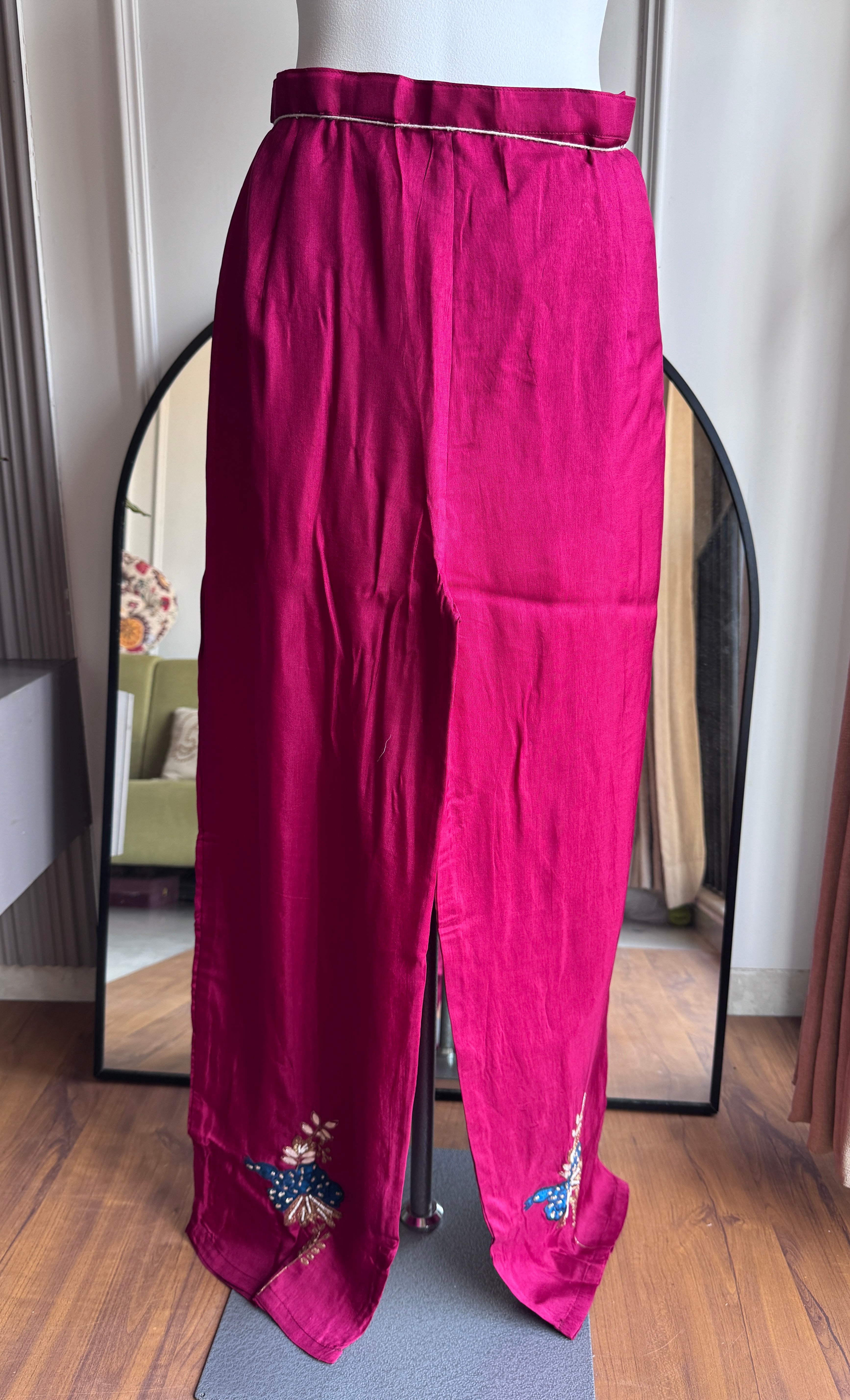 Kanak Multi Colour Handwork Dress- Maroon