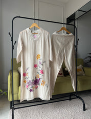 Chhaya Embroided Mul Chanderi Dress