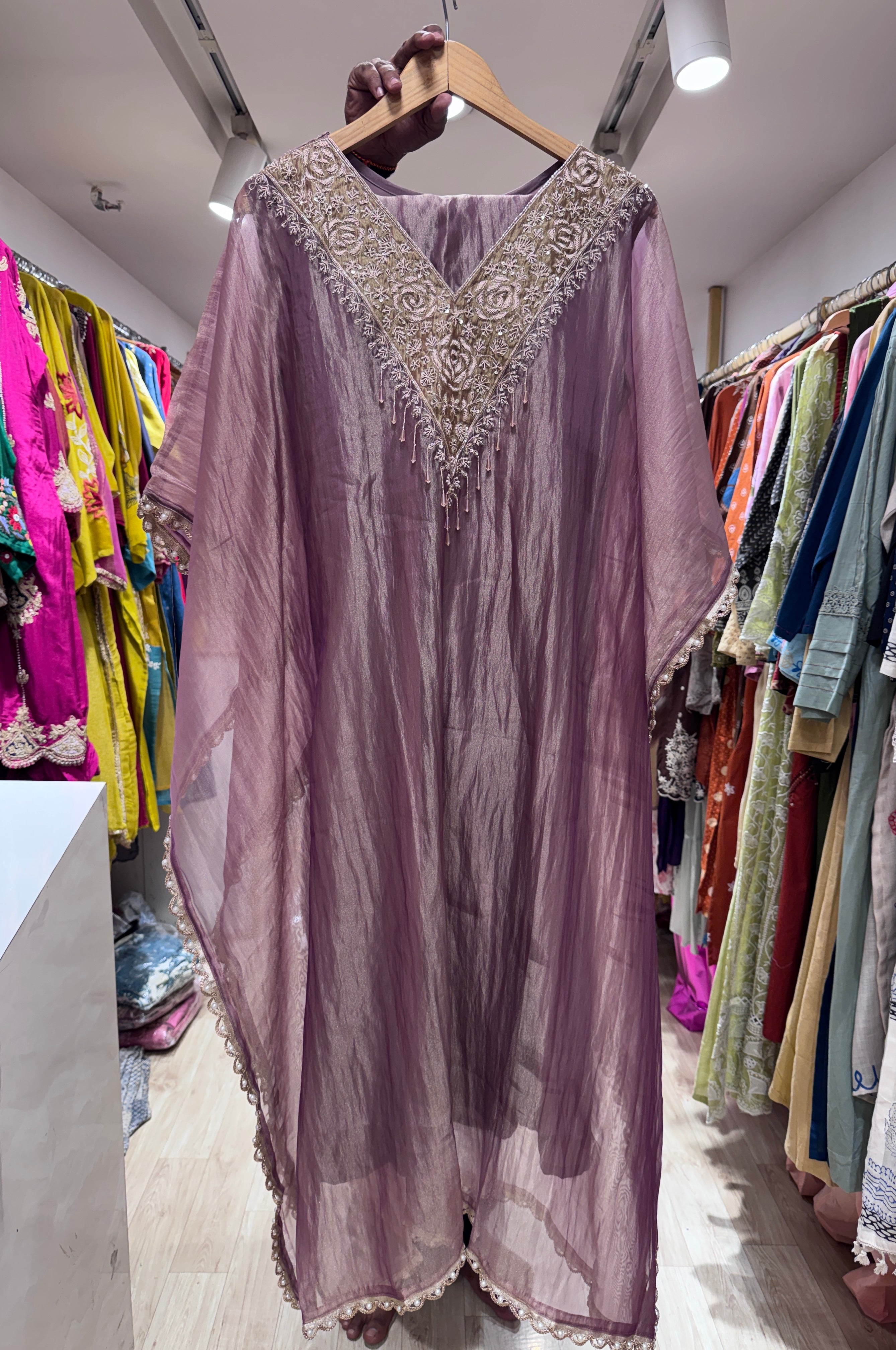 Handwork Kaftan Set - Lilac