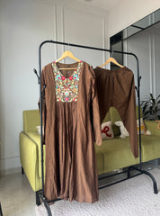 Aarohi Mul Chanderi Embroided Dress