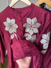 Divya Handwork Viscose Chanderi Coord Set