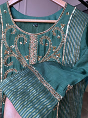Haritha Handwork Dress- Green
