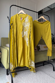 Kanishka Embroided Dress-Yellow