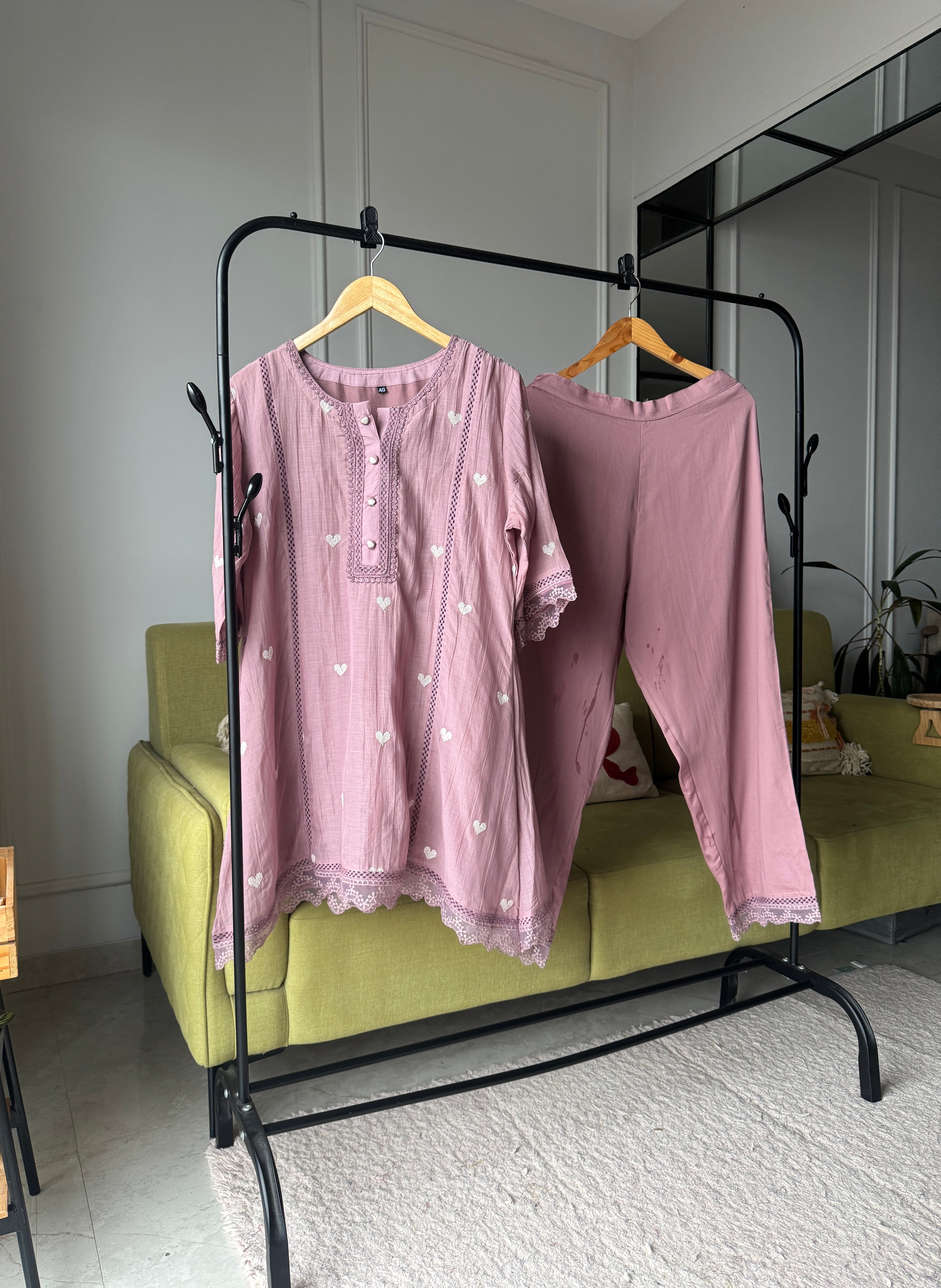Ayushi Mul Chanderi  Embroided Coord Set