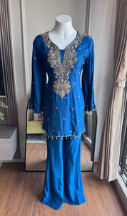 Swara Handwork Dress- Blue