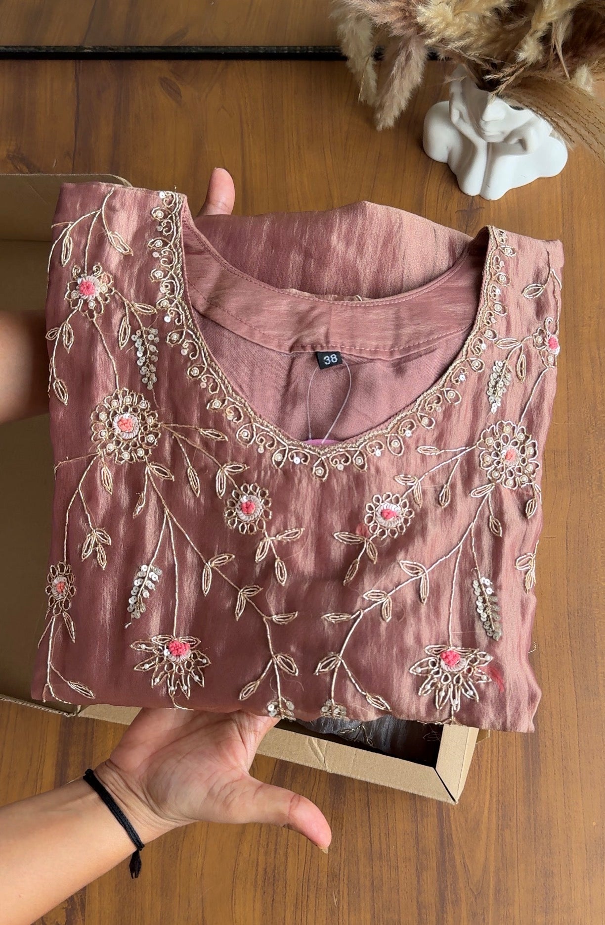 Vidhi Short Kurta And Palazzo Dress- Peach 🍑