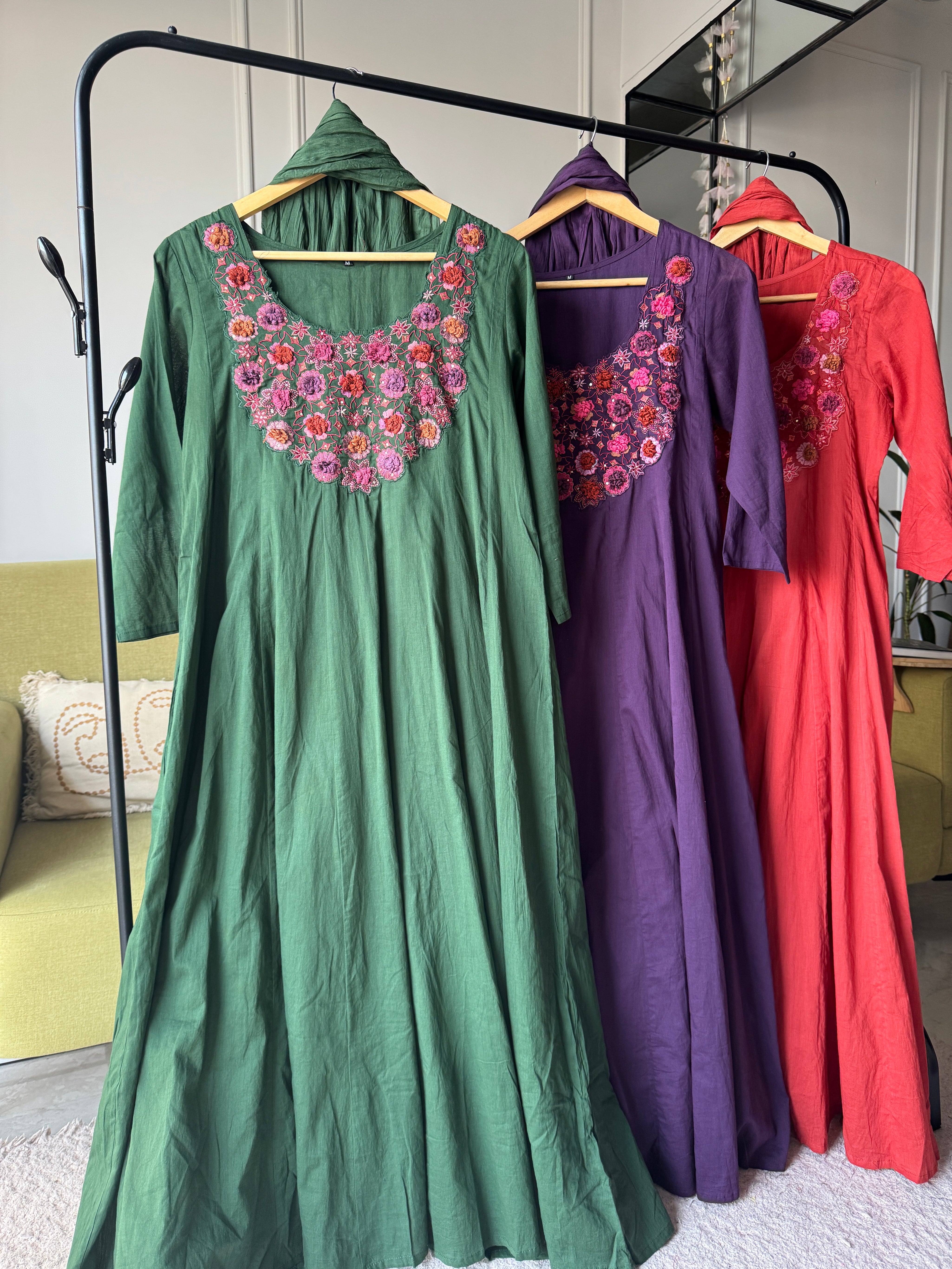 Shobha French Knot Cotton Dress