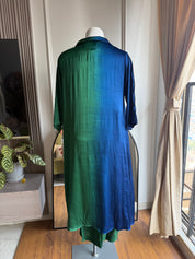Blue and green  mirror work cord set