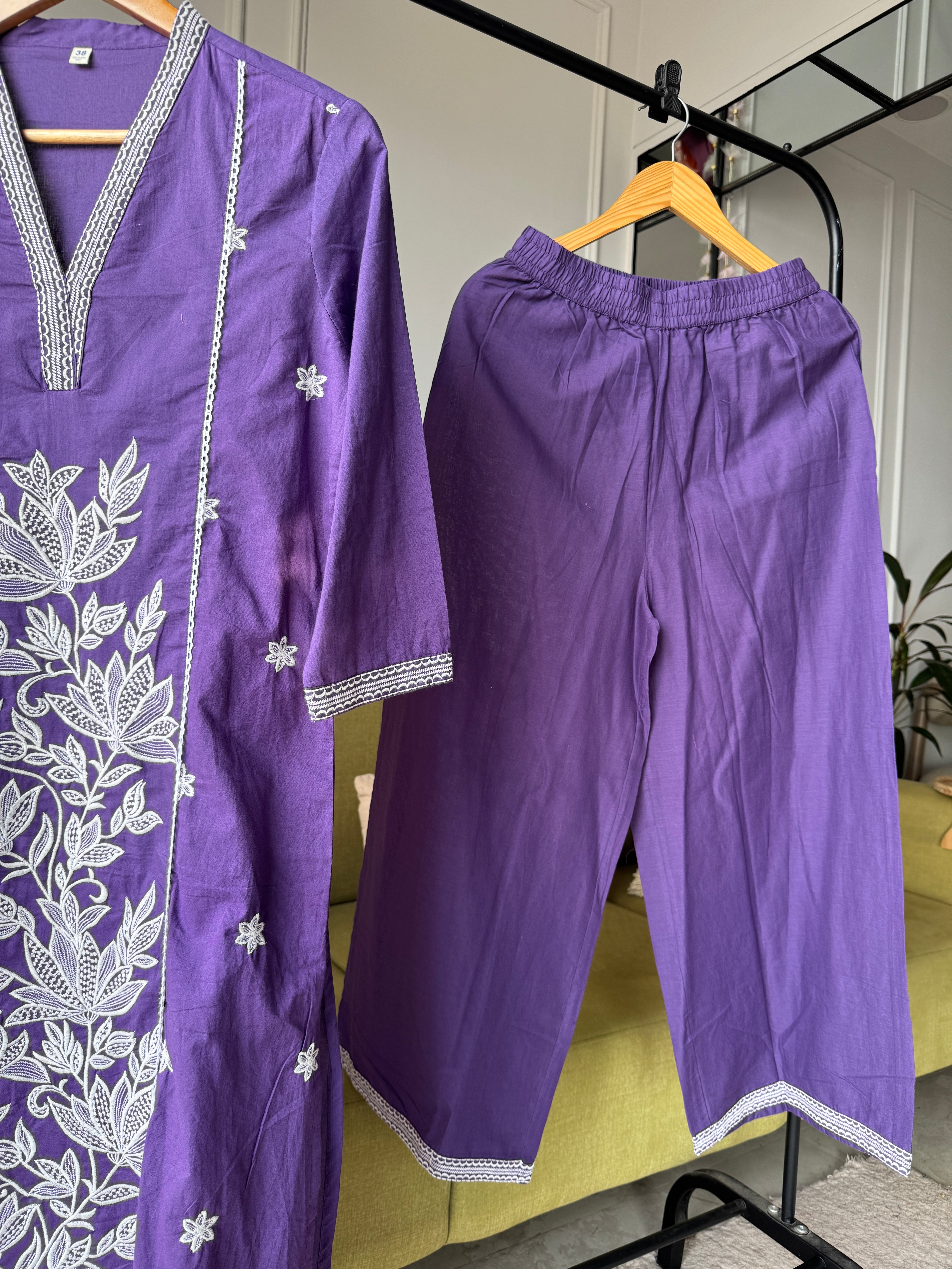 Neelam Cotton Embroided Drees