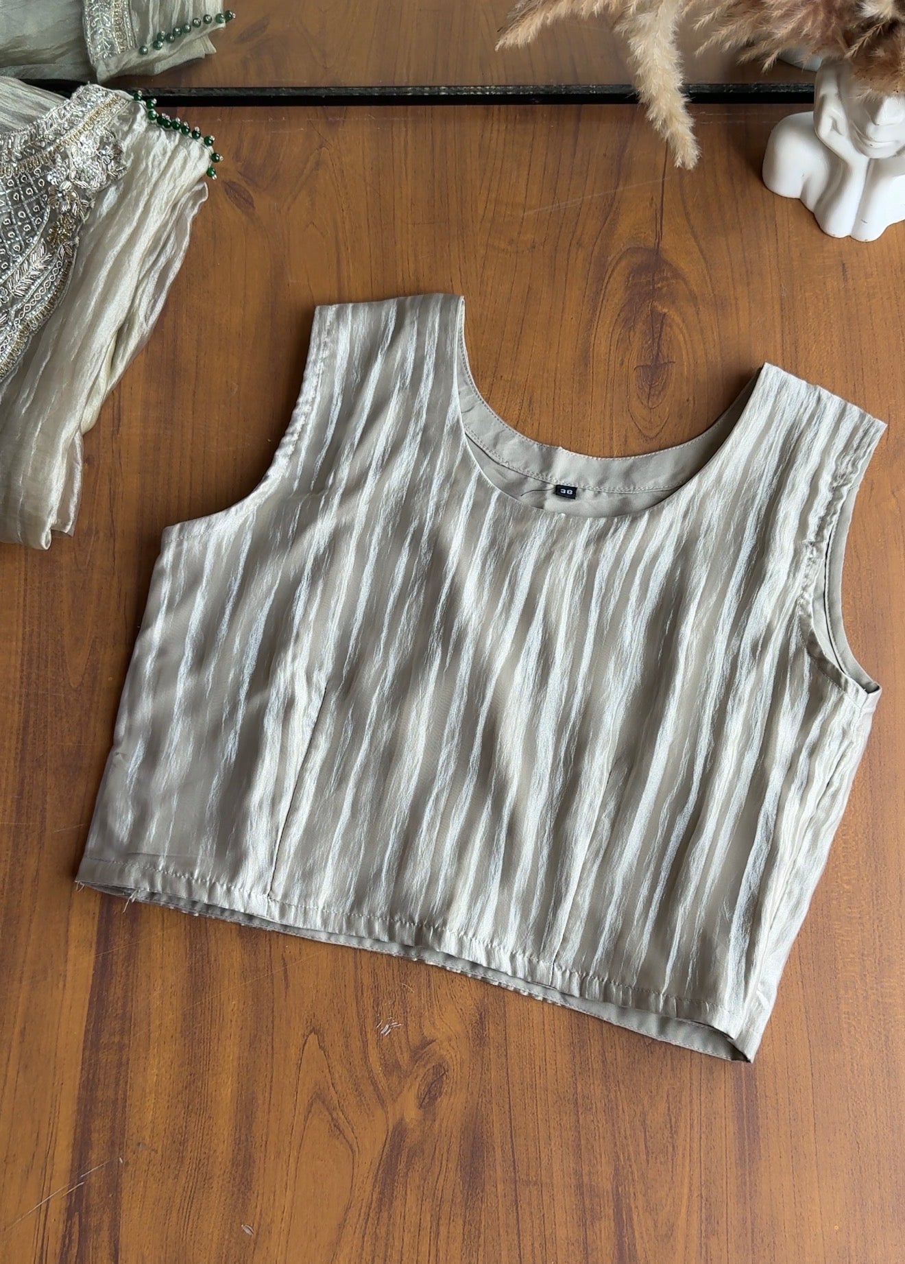 Naksh Short Kaftan With Palazzo Coords-Champgne