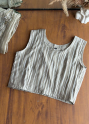 Naksh Short Kaftan With Palazzo Coords-Champgne
