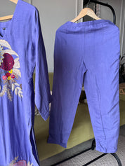 Janvi Embroided Dress- Lilac