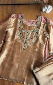 Anushka Jewal Neck Coord Set - Golden