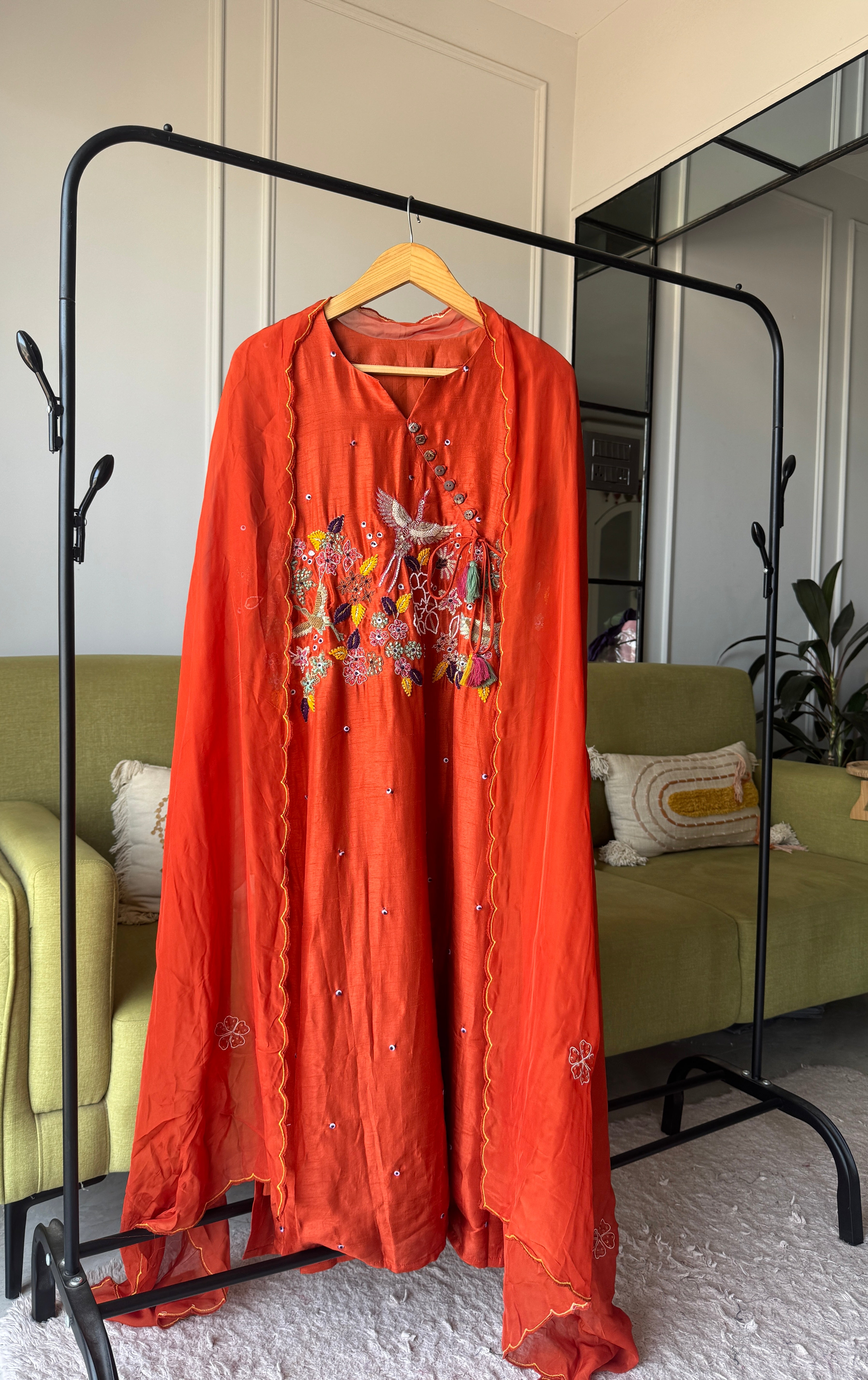 Saheli anghrakha hand work dress