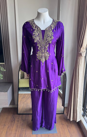 Swara Handwork Dress- Purple