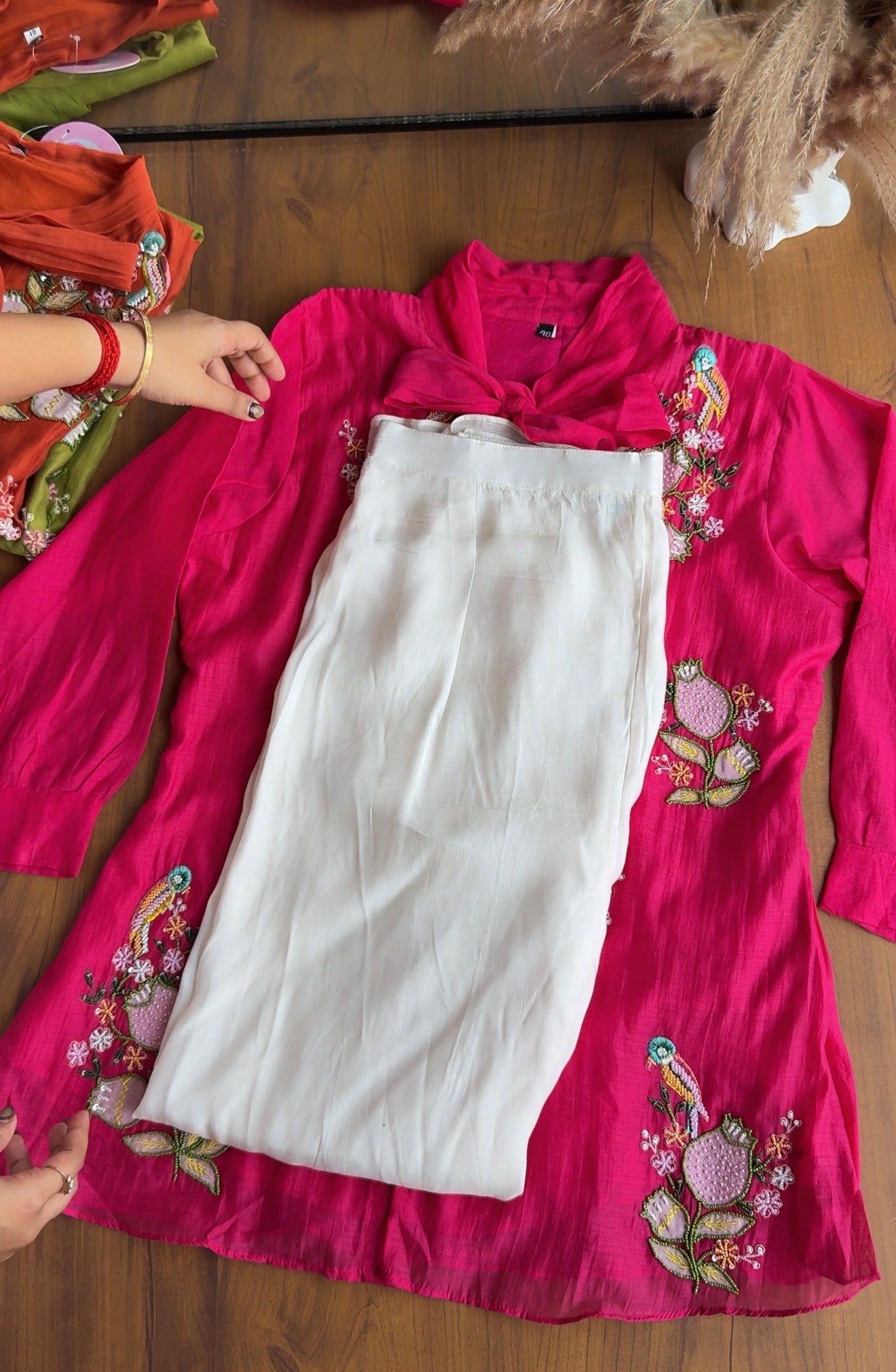 Dhyana Handwork Coords-Pink