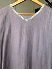 Molina Embroided Dress- Grey