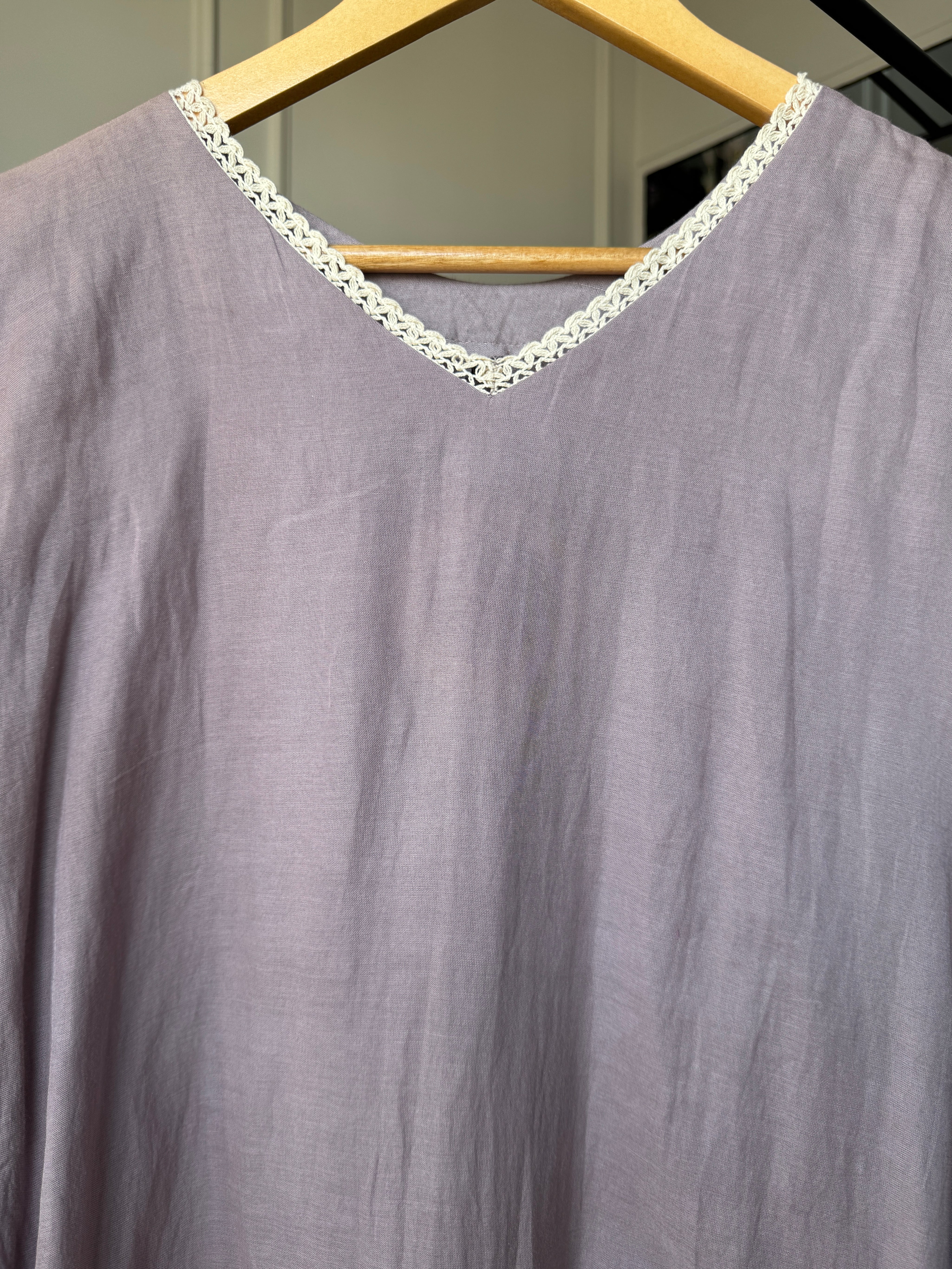 Molina Embroided Dress- Grey