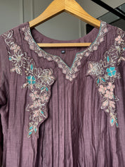 Girija Mul Chanderi Anarkali Kurti With Pants