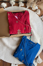Rashi Angrakha Aline Dress-Blue