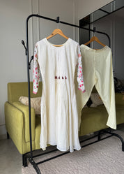 Purvi Embroided Dress- White