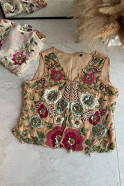 Payal Handwork Jacket With Padded Top And Super Flare Plazzo