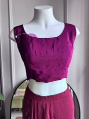 Kirti Handwork Skirt With Jacket Style - Maroon