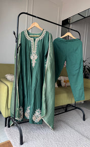 Pavithra Handwork Anarkali Dress- Green