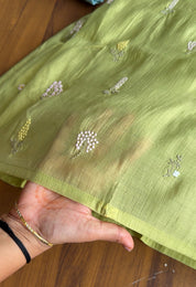 Sakhee Embroided Dress-Pistachio Mist