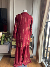 Gita Cotton Coord Set- Maroon