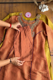 Sanjana Handwzardoshi Dress- Rust