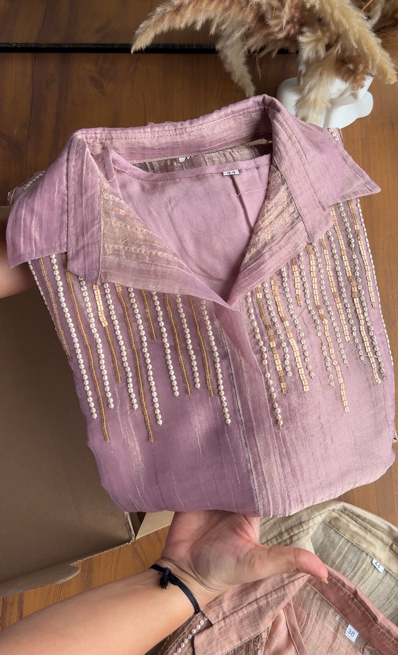 Ritu Sequins Coord Set- Lilac