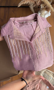 Ritu Sequins Coord Set- Lilac