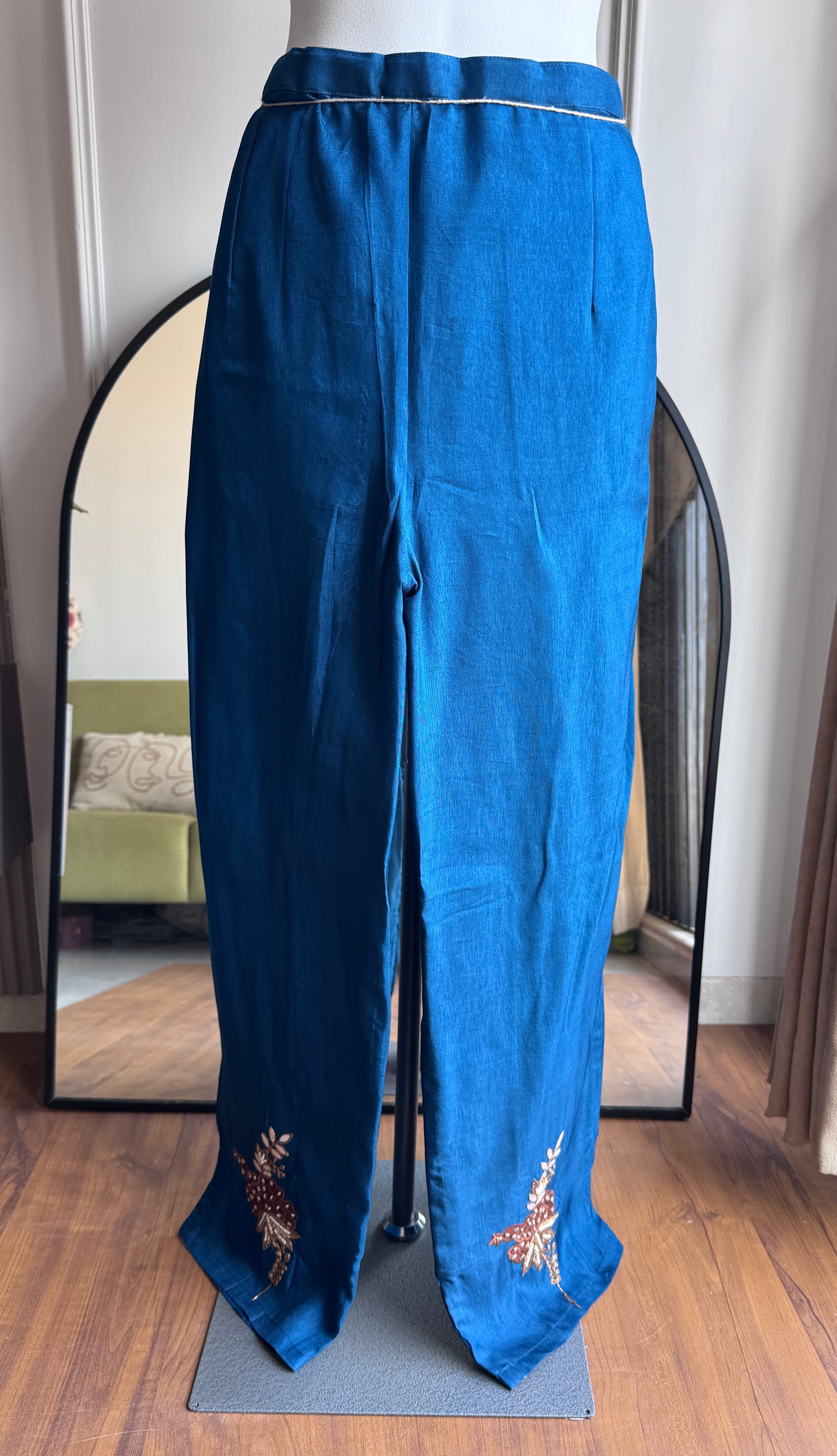 Kanak Multi Colour Handwork Dress- Blue