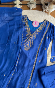 Tanya Handwork Anarkali Dress-Royal Blue 💙