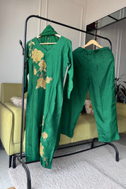 Hetal Handwork Dress- Green