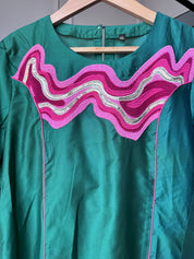 Tina Viscose Chanderi Cooord Set-Green