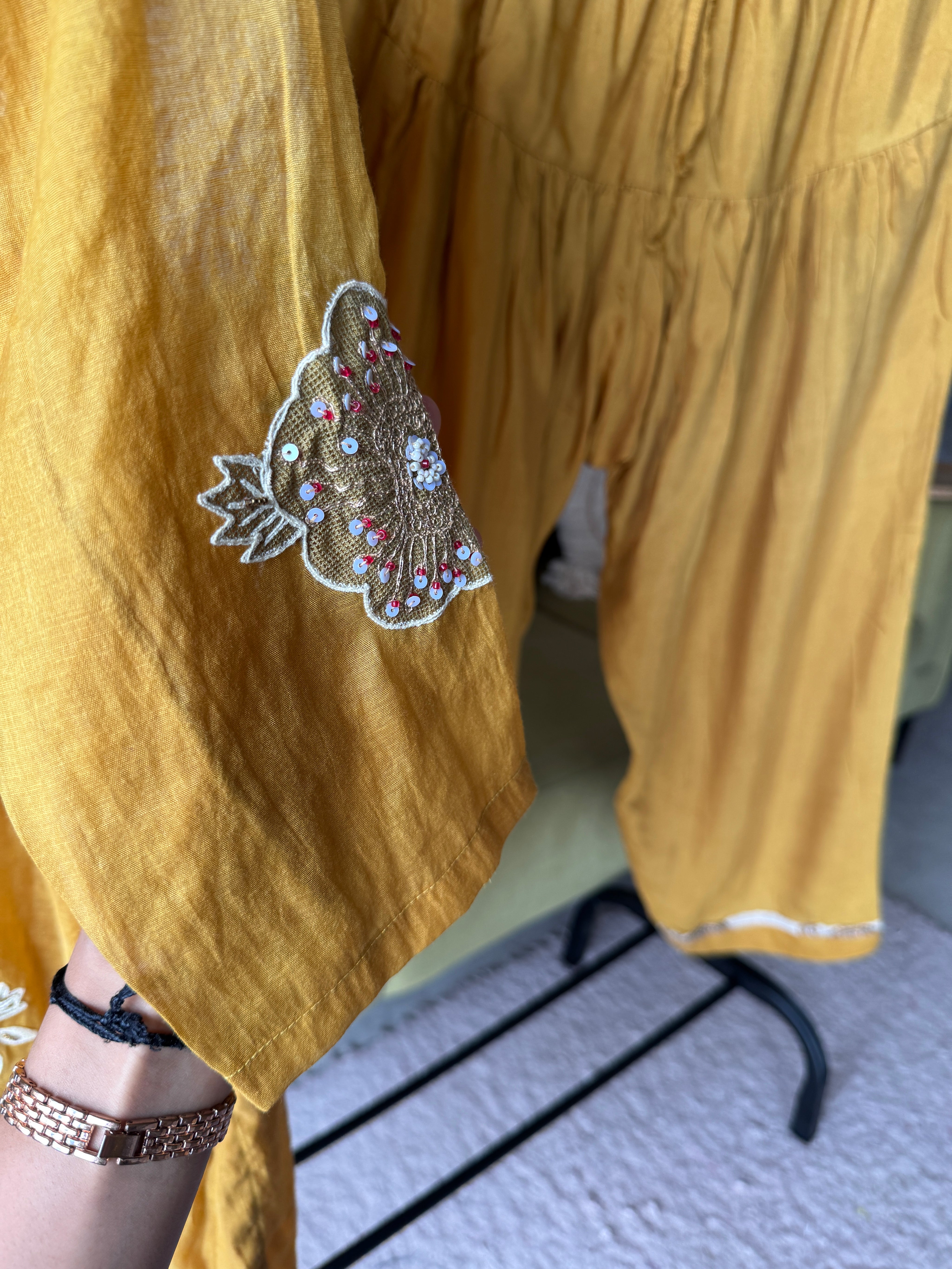 Swati Mul Chanderi Farshi Pants Dress