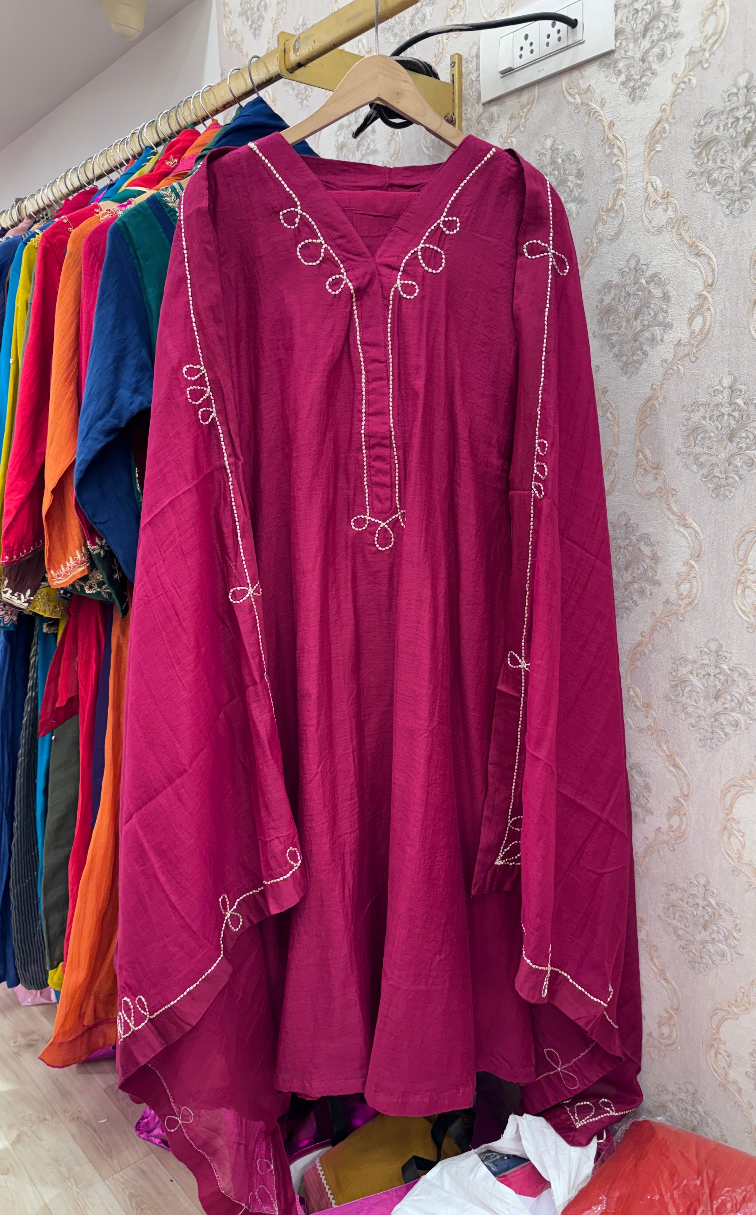 Mansi Mul Chanderi Aline Dress-